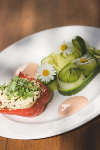 Gefüllte Paprika mit Tofu